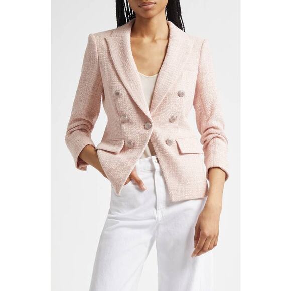 Veronica Beard Ryland Dickey Jacket in Pink Shell 0 - Picture 1 of 3